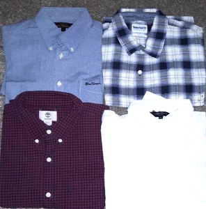 MEN'S X 4 ALLSAINTS BEN SHERMAN TIMBERLAND L/S SHIRTS BUNDLE SZ MEDIUM JOB LOT - Picture 1 of 20
