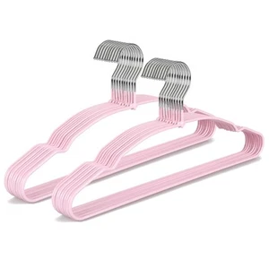 Non Slip Hanger 20 Pack, Metal Clothes Hangers Space Saving, Heavy Duty Rubbe... - Picture 1 of 8