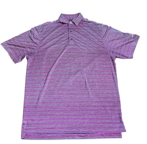 Footjoy Performance FJ Polo Shirt Multicolor Striped Golf Men's L - Picture 1 of 6