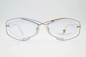 Vintage Neostyle JET 223 Gold Multicolored Square Eyeglasses Frame - Picture 1 of 6