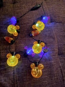 Disney Parks Halloween Mickey Pumpkin & Candy Light up Necklace 6 Modes 2023 - Picture 1 of 6