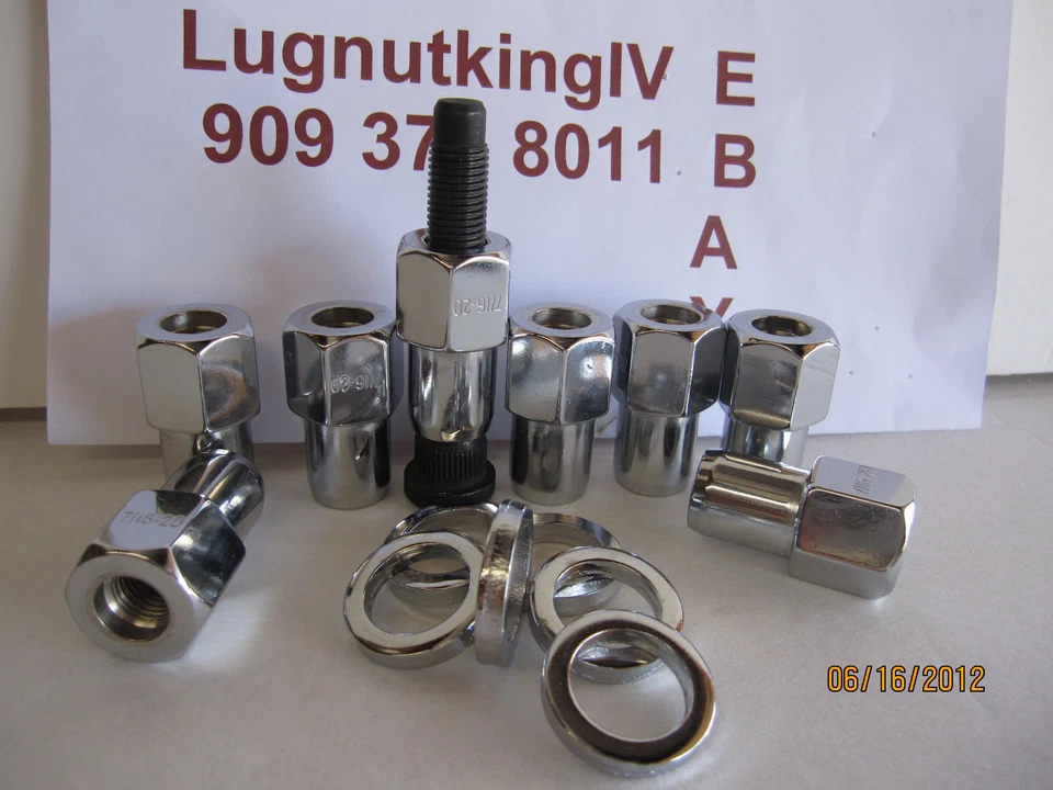 10 OPEN END  LUG NUTS  12 X 1. 25 CENTER LINE AUTO DRAG LITE WHEELS  WIDER  4" - Image 1 of 1