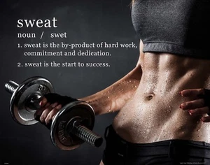 Training Motivation Poster Kunstdruck Damen Gewichtheben Zuhause Fitnessstudio Wanddekor - Bild 1 von 1