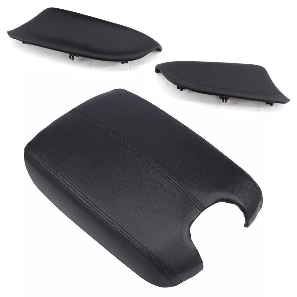 Reposabrazos de puerta negro cubierta de reposabrazos de cuero y tapa base para Honda Accord 08-12 Foto 1 de 4