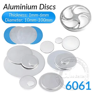 1mm-6mm Aluminium Discs/Circles/Round Blanks (Precision Laser Cut) Dia 50-300mm - Picture 1 of 8