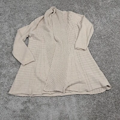 Studio Works Women's Cardigan Knit Sweater Beige 1X RN58719 - Image 1 of 4