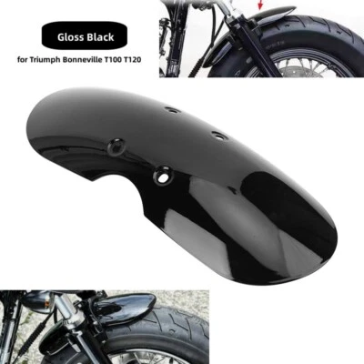 Vivid Black Front Fender Mudguard Fit For Triumph Bonneville T100 T120 2001-2016 - Image 1 of 4