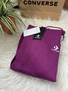 Women’s 🌿Converse Go To Embroidered Star Chevron Standard Fit Fleece Hoodie XS - Picture 1 of 4