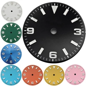 29mm Black White watch dial Fit NH35 NH36 ETA 2824 2836 Miyota8215 821A Movement - Picture 1 of 19