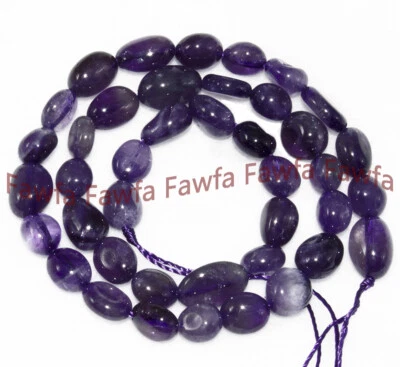 Gemas de forma libre irregulares lisas amatista natural de 9-11 mm hilo de 15"" Foto 1 de 4