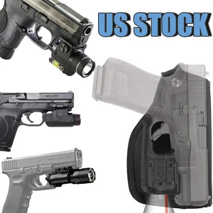 Tactical Concealed Carry IWB OWB Gun Holster for Gun with Light / Laser Attached - Picture 1 of 12