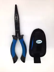 Mustad Needle Nose Titanium 8” Wire Cutters & Crimpers with sheaf New Open Box - Picture 1 of 15
