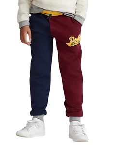 Polo Ralph Lauren Boys Size 6 ColorBlock Double Knit Jogger Pant Patches NWT - Picture 1 of 12