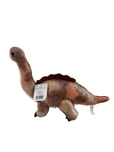 Sparkly Dinosaur Plush Toy Polyester Brown & Pink 15 Inches Long For All Ages b - Picture 1 of 9