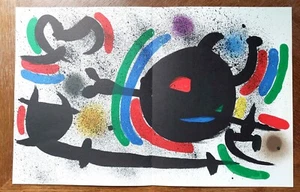 Joan MIRO Litografía Original "Composición X", 1972 / Impresión Original de Miró - Imagen 1 de 7