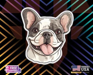 FRANZÖSISCHE BULLDOGGE FRANZÖSISCHE AUTO AUFKLEBER AUFKLEBER DESIGN LAMINIERT KUNDENSPEZIFISCHE GRÖSSE DM ME FS - Bild 1 von 1