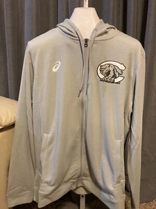 NWT ASICS Wildcats Velour Training Jacket Grey Men's Size Large Free Shipping - Picture 1 of 10