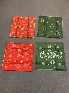 Deconovo Invierno Temática Navidad Lino Funda Almohada 18 x 18 Paquete de 4 Nuevas - Imagen 1 de 11