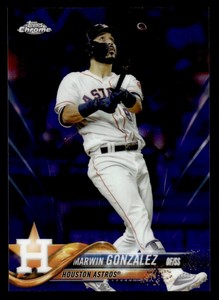 2018  Topps Chrome #38 Marwin Gonzalez Purple Refractor #d /299! Houston Astros