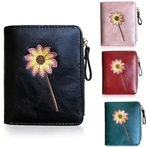 Billeteras plegables pequeñas de cuero PU para niñas, linda mini tarjeta de moneda con bolsa de regalo - Imagen 1 de 28