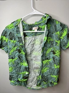 Boys Cat And Jack Size Small Dinosaur Button Up Tshirt - Picture 1 of 5