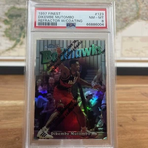1997-98 Topps Finest Silver Refractor #123 Dikembe Mutombo PSA 8 385/1000 - Picture 1 of 4