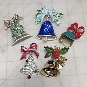5 pines de campana de Navidad, varios colores, todos tienen elementos móviles - B13 - Imagen 1 de 16