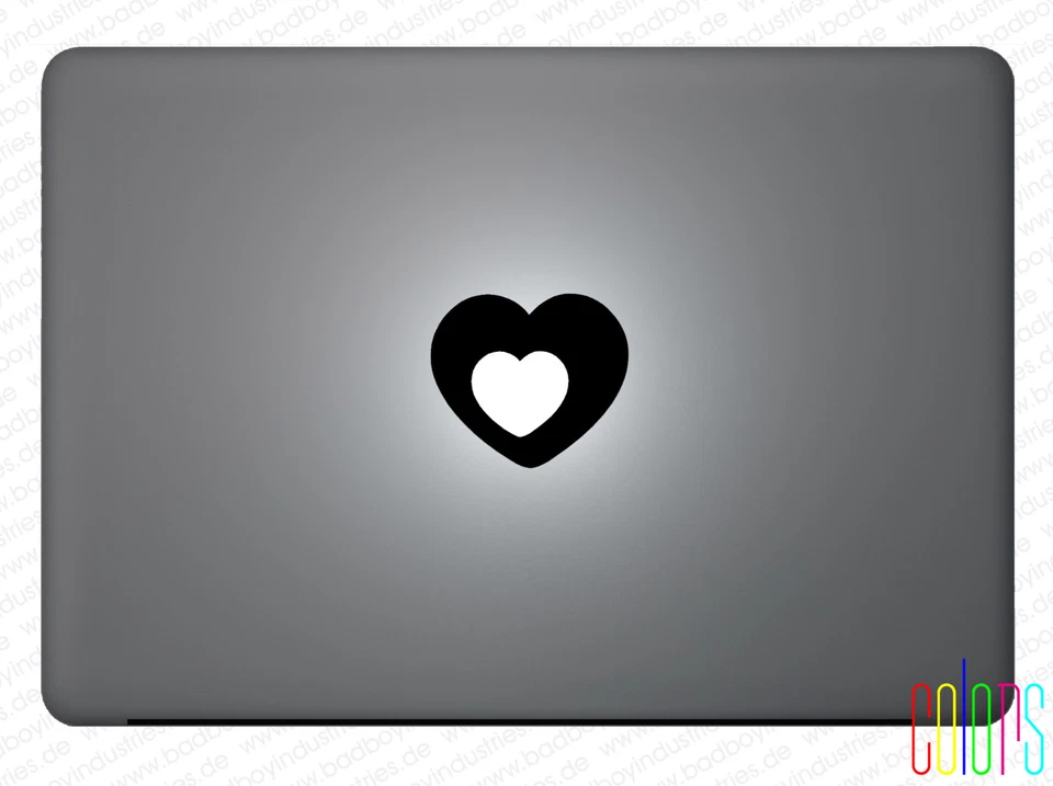 Herz Heart Cool Aufkleber für Apple Macbook 13" 15" Pro Air Retina Sticker Skin - Bild 1 von 1