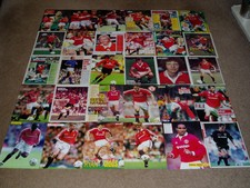 MANCHESTER UNITED FC - Shoot/Goal magazine 30 A4 Player Posters Set [2]
