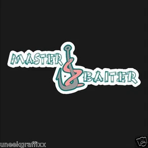 Emblema calcomanía adhesiva de vinilo troquelado Master Baiter a todo color 9" - Imagen 1 de 1