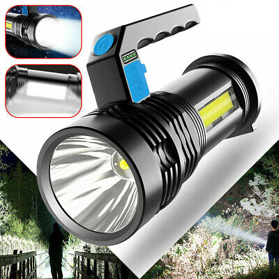 Super Bright LED Searchlight Portable Rechargeable Spotlight Handheld Flashlight • 7.73$