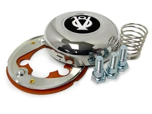 Botón bocina de volante de 3 pernos con emblema de gel Hot Rod V8 - Imagen 1 de 4