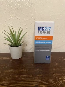 MG217 Psoriasis Treatment Cream 2% Coal Tar Multi-Symptom Relief Ointment 4 oz - Picture 1 of 2