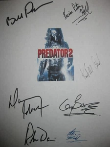 Guión de película firmado de Predator 2 X7 Danny Glover Bill Paxton Gary Busey Davi reimpreso - Imagen 1 de 1