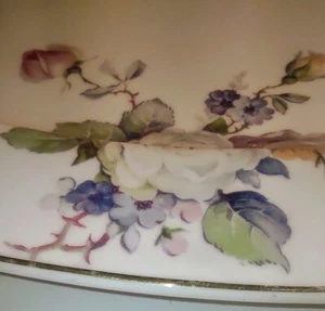 TK Thuny Bohemian Platter Yellow Pink Floral 16” X 11 " Serving Platter - Picture 1 of 8