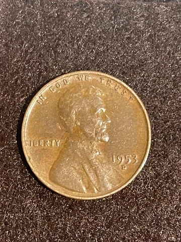 1953 d wheat penny error slight ddo and L close to edge Cover