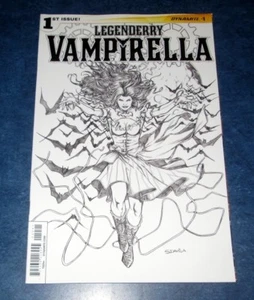 LEGENDERRY VAMPIRELLA #1 D 1:25 DAVILA boceto variante B/N DYNAMITE COMIC 2014 - Imagen 1 de 1