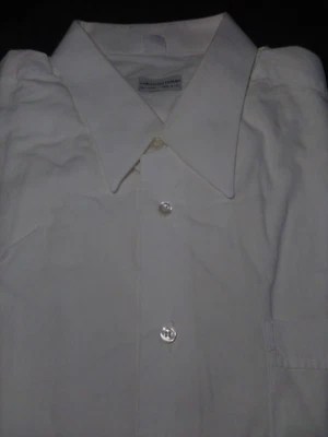 "LORENZO UOMO" RENOMBRE! CAMISA DE VESTIR HOMBRE 100% ALGODÓN BLANCA ALTA CALIDAD ITALIA Foto 1 de 4