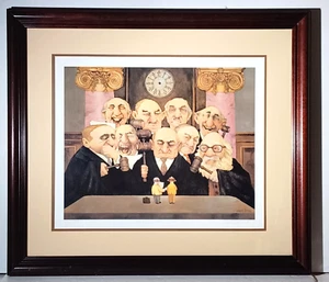 LISTED CHARLES BRAGG "MAY IT PLEASE THE COURT" PENCIL SIGNED COLORED LITHOGRAPH - Picture 1 of 11