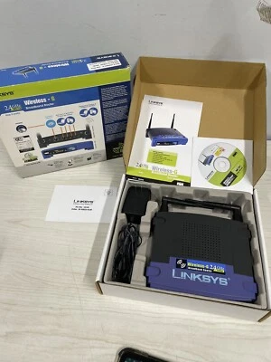 LINKSYS CISCO WRT54G v2 Wireless G Broadband Router 4-Port Switch w/ Power Cord - Image 1 of 4