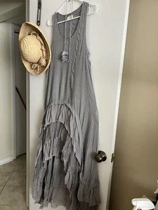 Mujer A’reve Gris Sin Mangas Largo con Volantes en la Parte Inferior Del Dobladillo Desigual Talla L - Imagen 1 de 12