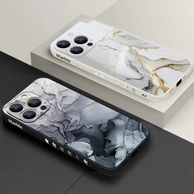 Shockproof Marble Case For iPhone 16 Pro Max 15 14 13 XS 12 11 Soft Phone Cover - Image 1 of 4
