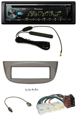 Pioneer CD MP3 AUX DAB USB Autoradio für Renault Twingo ab 2012 beige-grau - Bild 1 von 4
