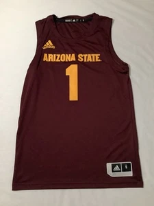 Adidas Arizona State Jersey Mens Small #1 NCAA Sun Devils Player Sleeveless - Picture 1 of 10