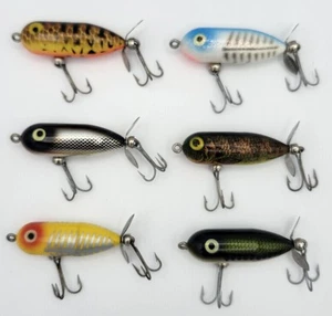 Heddon Tiny Torpedo 360 Lot of 6 - 1970s Pre-Pradco Vintage Fishing Lures - Picture 1 of 4