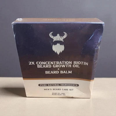 Men's Beard Care Kit Biotin Oil Growth Grooming Skin Balm All Natural EXP 4/27 - Image 1 of 4