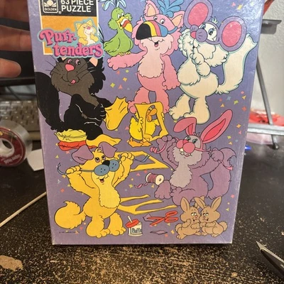 Purr-Tenders Complete Vintage Cartoon Puzzle In Box 1987 Hallmark Cats Kittens  - Image 1 of 4