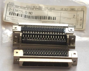 A pack of 3: digikey 2-174225-5-nd, D Type Connector, 68 Contact(s), Male - Picture 1 of 1