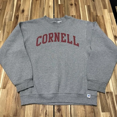 Cornell большой красный толстовка мужской M серый Russell Crewneck колледжа с надписью - Изображение 1 из 4