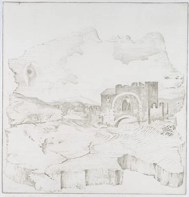 E. MAYER (*1932), Geträumtes Holz (nach J. Chr. Erhard) - Collage,  1985, Rad. - Bild 1 von 4